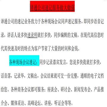 译通速记服务